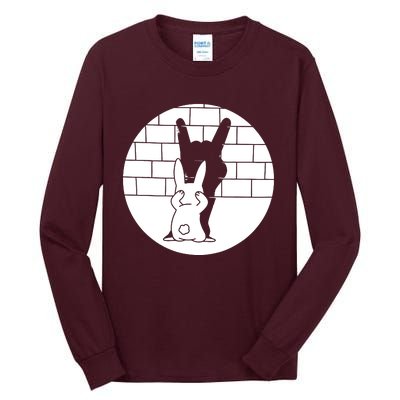 Funny Rabbit Bunny Animal Shadow Puppet Tall Long Sleeve T-Shirt