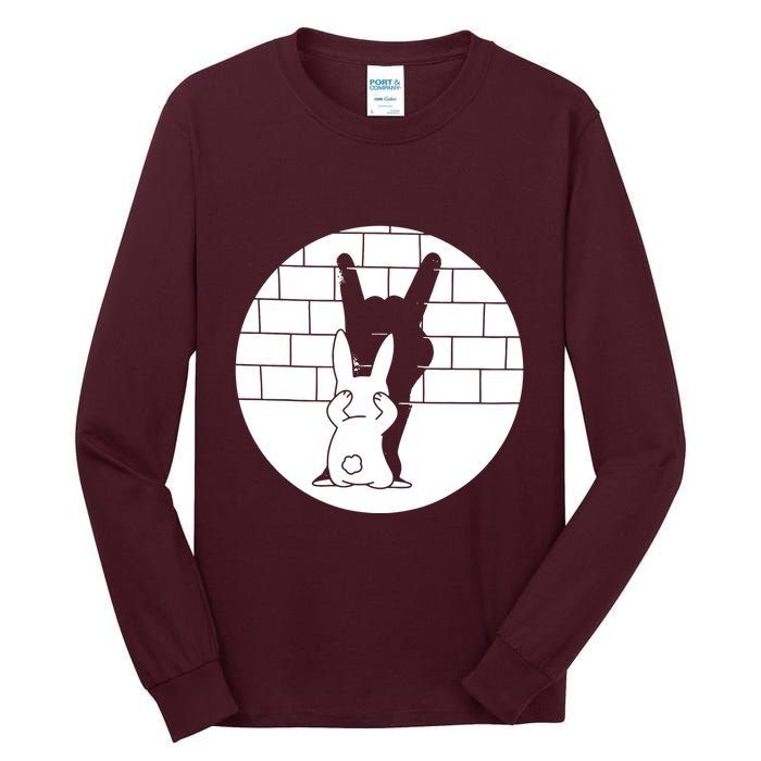 Funny Rabbit Bunny Animal Shadow Puppet Tall Long Sleeve T-Shirt