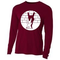 Funny Rabbit Bunny Animal Shadow Puppet Cooling Performance Long Sleeve Crew