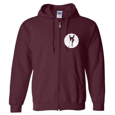 Funny Rabbit Bunny Animal Shadow Puppet Full Zip Hoodie