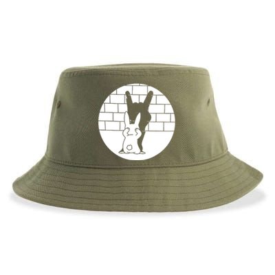 Funny Rabbit Bunny Animal Shadow Puppet Sustainable Bucket Hat