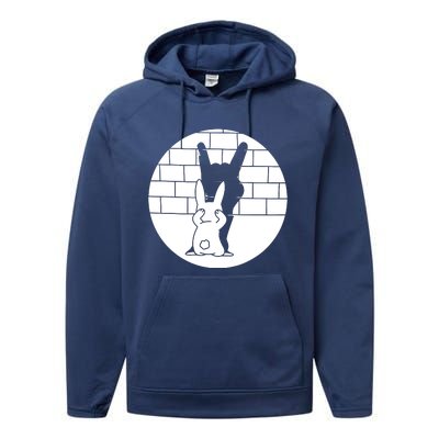 Funny Rabbit Bunny Animal Shadow Puppet Performance Fleece Hoodie