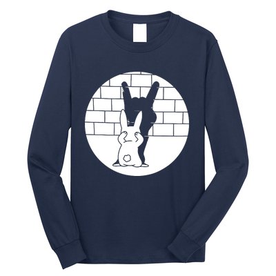 Funny Rabbit Bunny Animal Shadow Puppet Long Sleeve Shirt