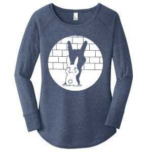 Funny Rabbit Bunny Animal Shadow Puppet Women's Perfect Tri Tunic Long Sleeve Shirt