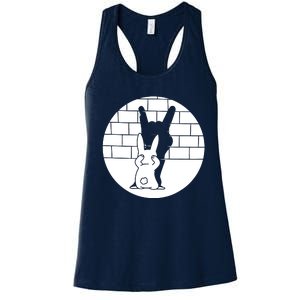 Funny Rabbit Bunny Animal Shadow Puppet Women's Racerback Tank