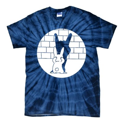 Funny Rabbit Bunny Animal Shadow Puppet Tie-Dye T-Shirt