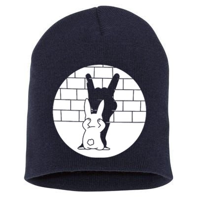 Funny Rabbit Bunny Animal Shadow Puppet Short Acrylic Beanie