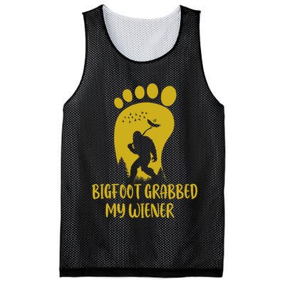 Funny Retro Bigfoot Bigfoot Grabbed My Wiener Design Mesh Reversible Basketball Jersey Tank