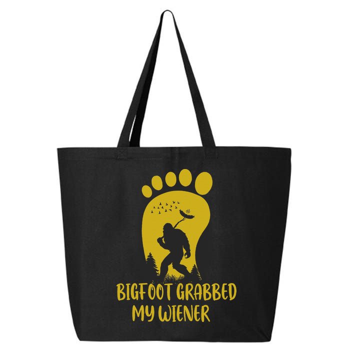 Funny Retro Bigfoot Bigfoot Grabbed My Wiener Design 25L Jumbo Tote