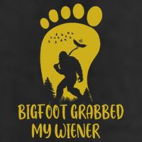 Funny Retro Bigfoot Bigfoot Grabbed My Wiener Design 25L Jumbo Tote