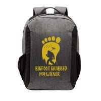 Funny Retro Bigfoot Bigfoot Grabbed My Wiener Design Vector Backpack