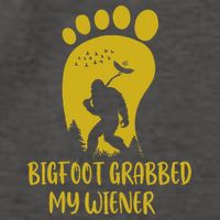 Funny Retro Bigfoot Bigfoot Grabbed My Wiener Design Vector Backpack
