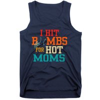 Funny Retro Baseball I Hit Bombs For Hot Moms Tank Top