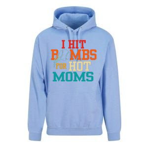 Funny Retro Baseball I Hit Bombs For Hot Moms Unisex Surf Hoodie