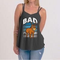 Funny Retro Bad Ass Angry Donkey Women's Strappy Tank