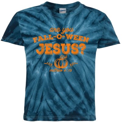 Fall Religious Bible Matthew Are You Falloween Jesus Kids Tie-Dye T-Shirt