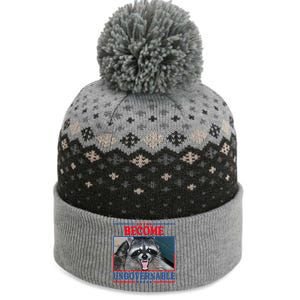 Funny Raccoon Become Ungovernable The Baniff Cuffed Pom Beanie