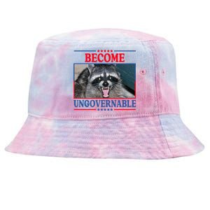 Funny Raccoon Become Ungovernable Tie-Dyed Bucket Hat