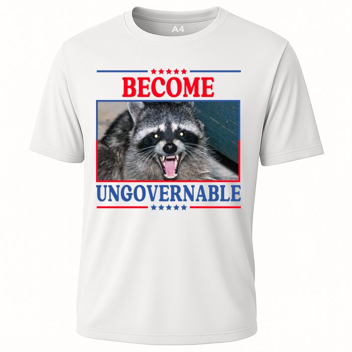 Funny Raccoon Become Ungovernable Cooling Performance Crew T-Shirt