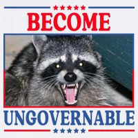 Funny Raccoon Become Ungovernable Cooling Performance Crew T-Shirt
