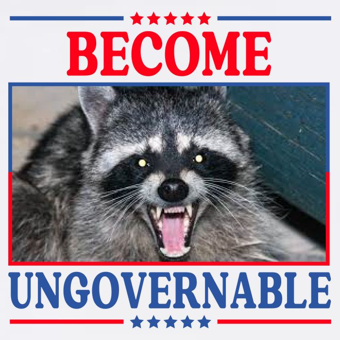 Funny Raccoon Become Ungovernable Cooling Performance Crew T-Shirt