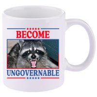 Funny Raccoon Become Ungovernable 11oz C Handle Ceramic Mug