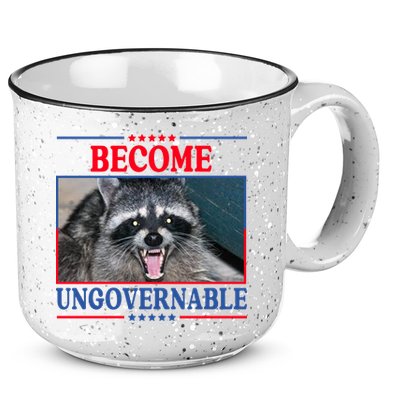 Funny Raccoon Become Ungovernable 15oz Campfire Ceramic Mug