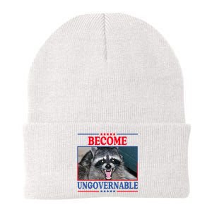 Funny Raccoon Become Ungovernable Knit Cap Winter Beanie