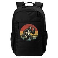 Funny Retro Bigfoot Skater Vintage Sasquatch Skateboarding Daily Commute Backpack