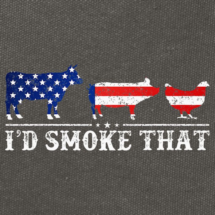 Funny Retro BBQ Party Grill Smoker Chef Dad Id Smoke That Cotton Canvas Backpack
