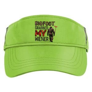 Funny Retro Bigfoot Bigfoot Grabbed My Wiener Design Adult Drive Performance Visor