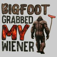 Funny Retro Bigfoot Bigfoot Grabbed My Wiener Design Cooling Performance Crew T-Shirt