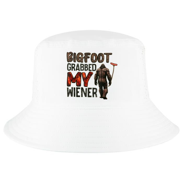 Funny Retro Bigfoot Bigfoot Grabbed My Wiener Design Cool Comfort Performance Bucket Hat