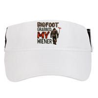Funny Retro Bigfoot Bigfoot Grabbed My Wiener Design Adult Drive Performance Visor