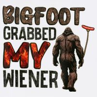 Funny Retro Bigfoot Bigfoot Grabbed My Wiener Design Adult Drive Performance Visor