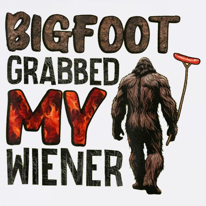 Funny Retro Bigfoot Bigfoot Grabbed My Wiener Design Adult Drive Performance Visor