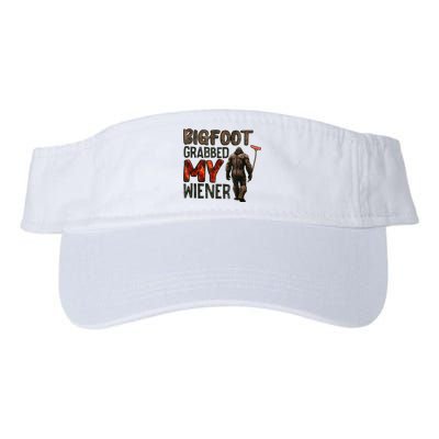 Funny Retro Bigfoot Bigfoot Grabbed My Wiener Design Visor