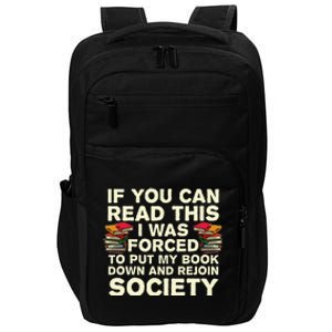 Funny Read Books Lover For Women Bookaholic Bookworm Impact Tech Backpack