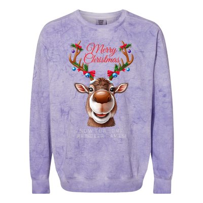 Festive Reindeer Christmas – Holiday Design Zip Hoodie Colorblast Crewneck Sweatshirt