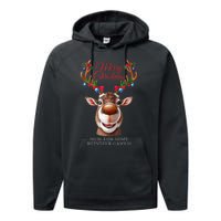 Festive Reindeer Christmas – Holiday Design Zip Hoodie Performance Fleece Hoodie