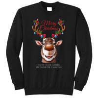 Festive Reindeer Christmas – Holiday Design Zip Hoodie Sweatshirt