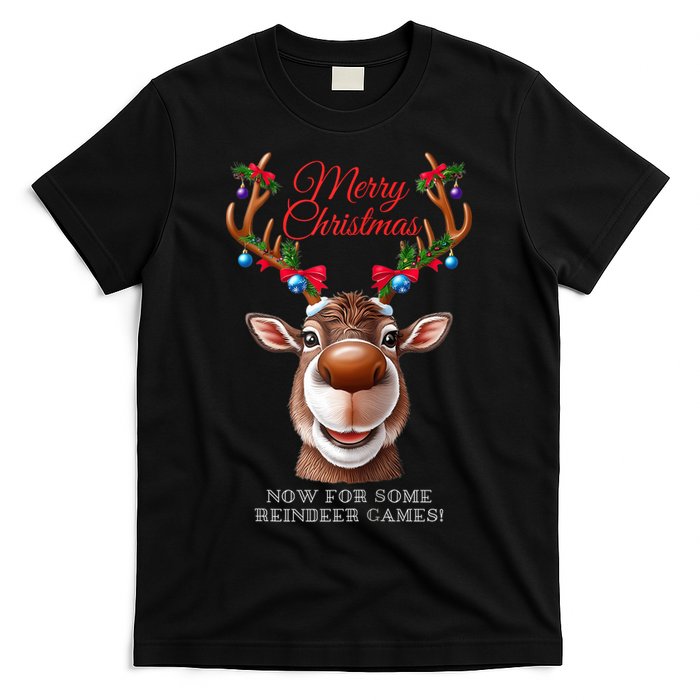 Festive Reindeer Christmas – Holiday Design Zip Hoodie T-Shirt