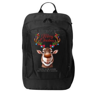 Festive Reindeer Christmas – Holiday Design Zip Hoodie City Backpack