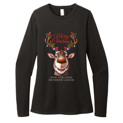 Festive Reindeer Christmas – Holiday Design Zip Hoodie Womens CVC Long Sleeve Shirt