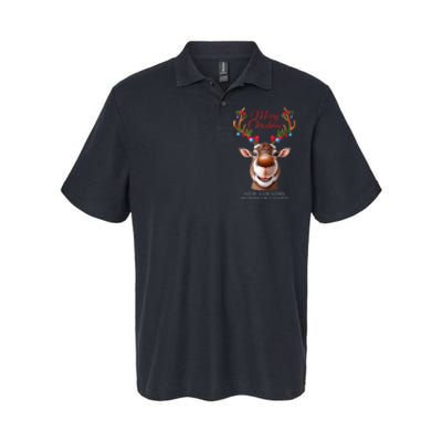 Festive Reindeer Christmas – Holiday Design Zip Hoodie Softstyle Adult Sport Polo