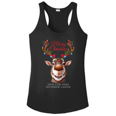 Festive Reindeer Christmas – Holiday Design Zip Hoodie Ladies PosiCharge Competitor Racerback Tank