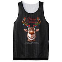 Festive Reindeer Christmas – Holiday Design Zip Hoodie Mesh Reversible Basketball Jersey Tank