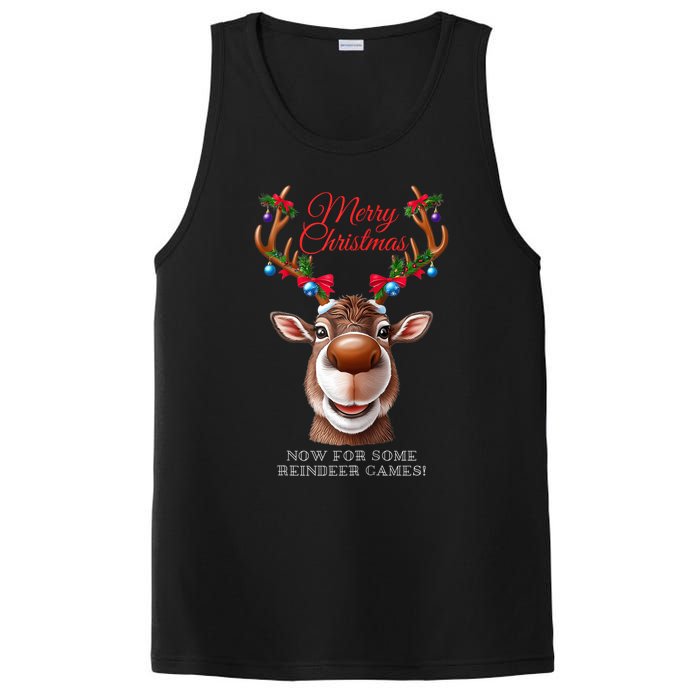 Festive Reindeer Christmas – Holiday Design Zip Hoodie PosiCharge Competitor Tank