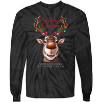 Festive Reindeer Christmas – Holiday Design Zip Hoodie Tie-Dye Long Sleeve Shirt