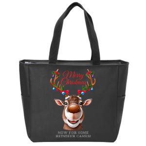 Festive Reindeer Christmas – Holiday Design Zip Hoodie Zip Tote Bag